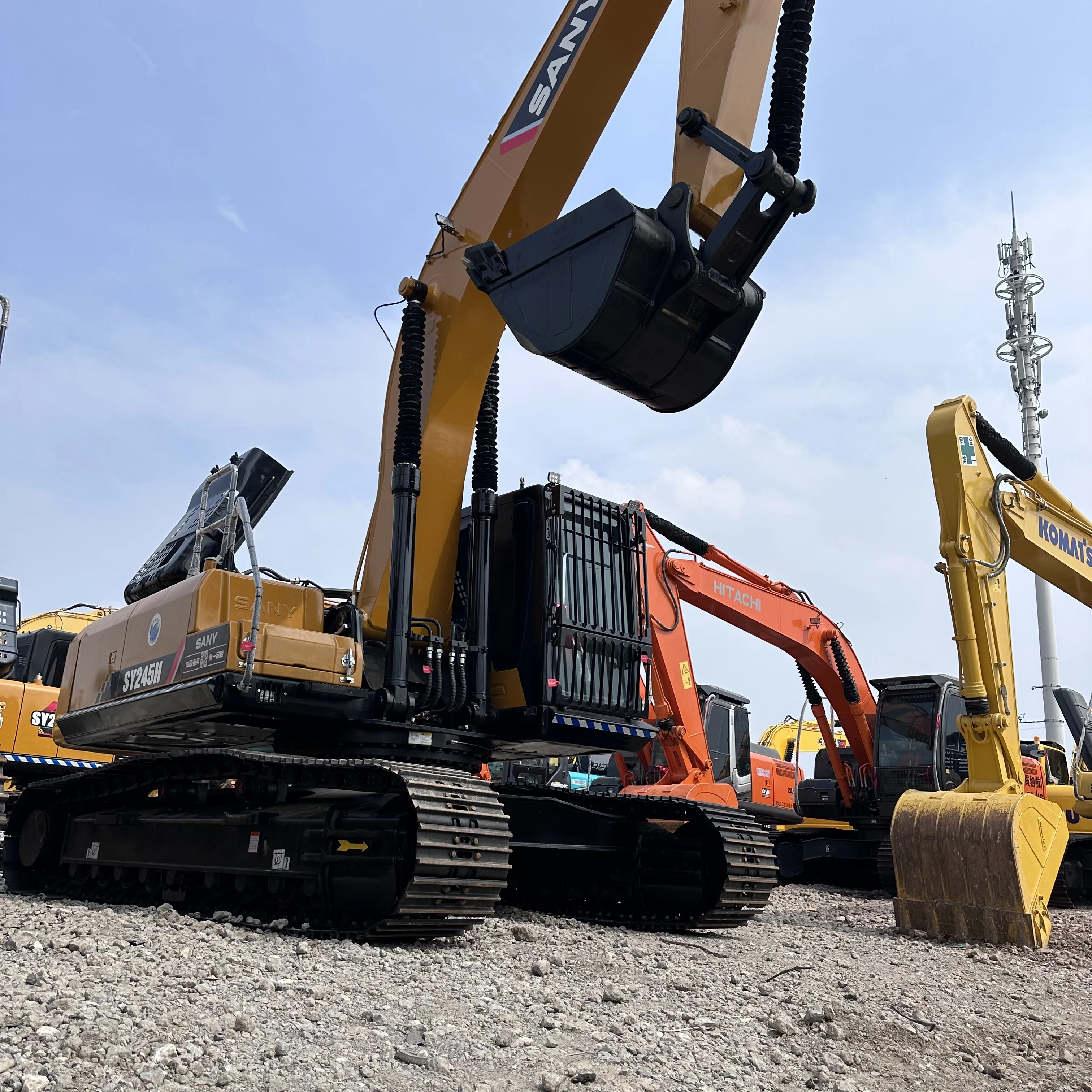 24 ton sany 245 excavator with Low Price High Quality for Construction digger Used sany sy245h excavator for sale