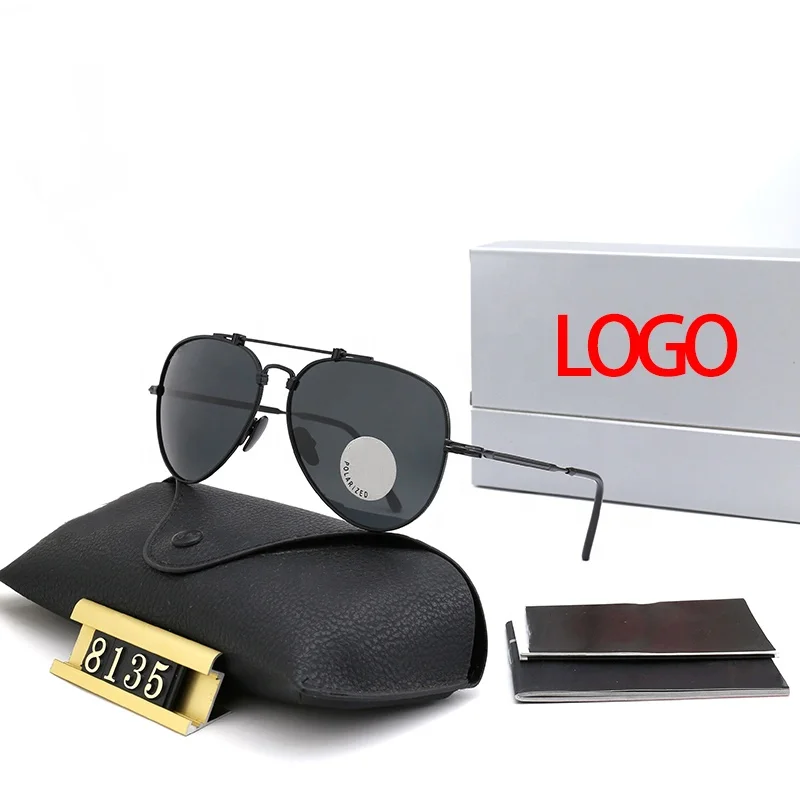 High Quality Sunglasses Polarized Men Women Brand Designer Vintage Round Metal Frame Sun Glasses