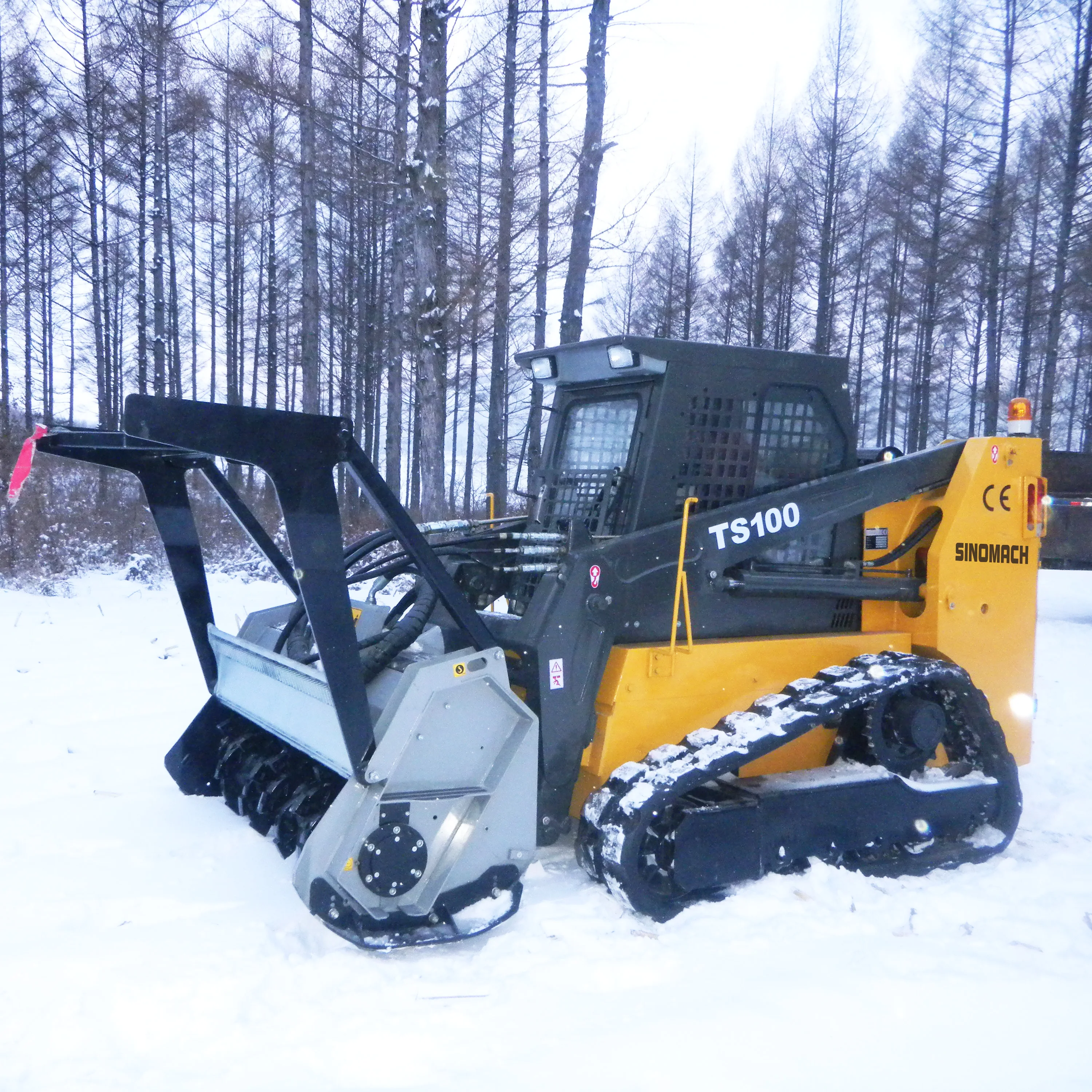 Powerful TS100 Skid steer loader crawler tracked skid steer loaders with Tire outer steel track
