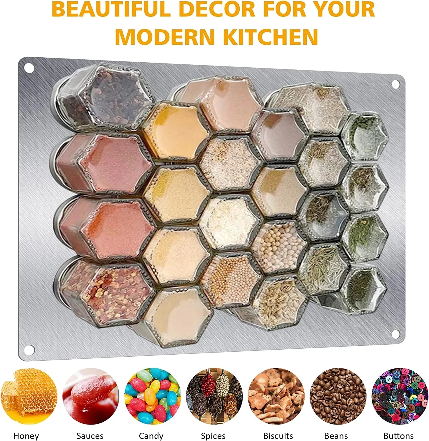 High quality 45ml Mini Hexagon Honey Jar With Gold Lid for Gifts Wedding Favors Honey Jams Jelly Candy