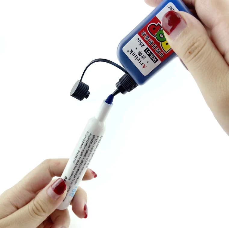 Rotuladores single head washable refillable ink markers dry erase color art pen set water based erasable whiteboard marker