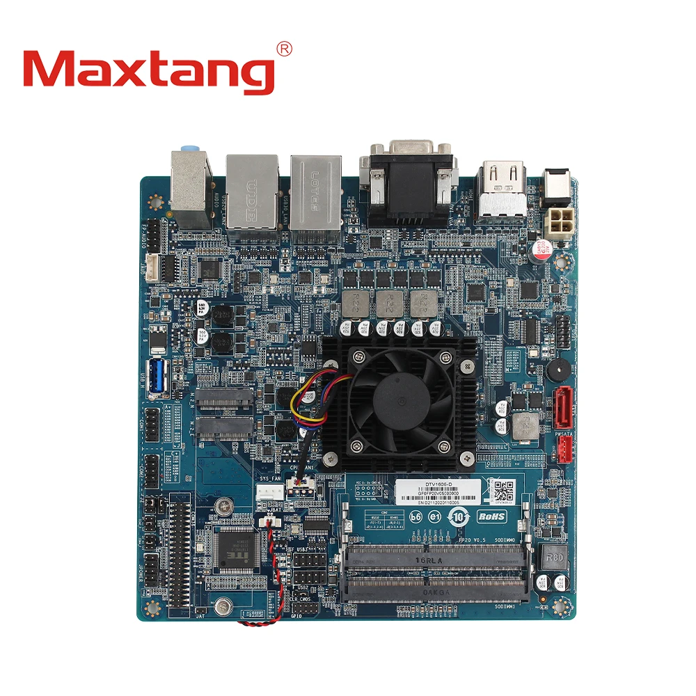 Maxtang  FP20 mini-ITX embedded motherboard Amd V1605B DDR4 32GB SATA3.0 M.2 NVME computer motherboard
