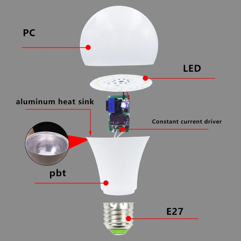 Bombillo Led B22 Bulb Led E27 Light Led Bulbs/light Bulbs/led Light Bulb,led Bulb,led Bulb Light 3W 5W 7W 9W 12W 15W 18W AC 80