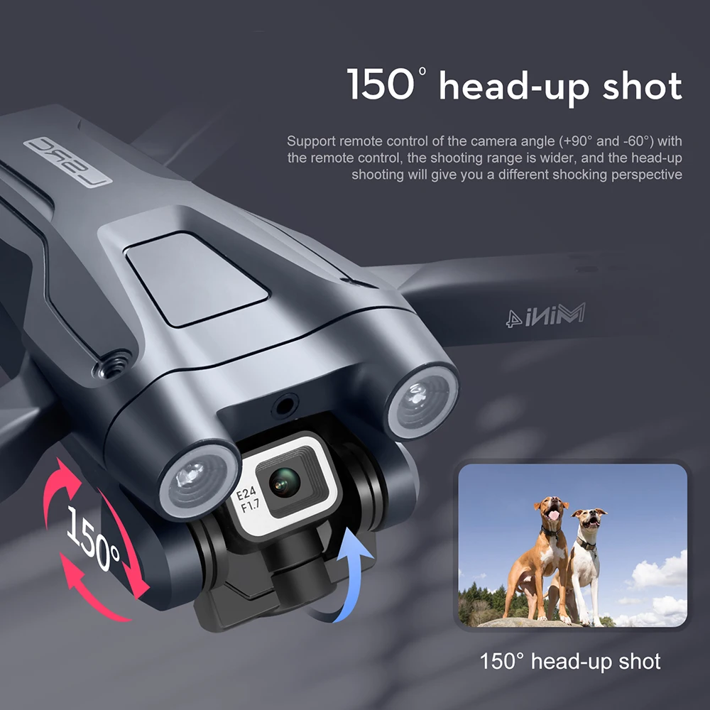 Mini Drones Avoid Obstacle and 4k 1080P Due Camera WiFi FPV Altitude Hold Return RC Quadcopter Drones