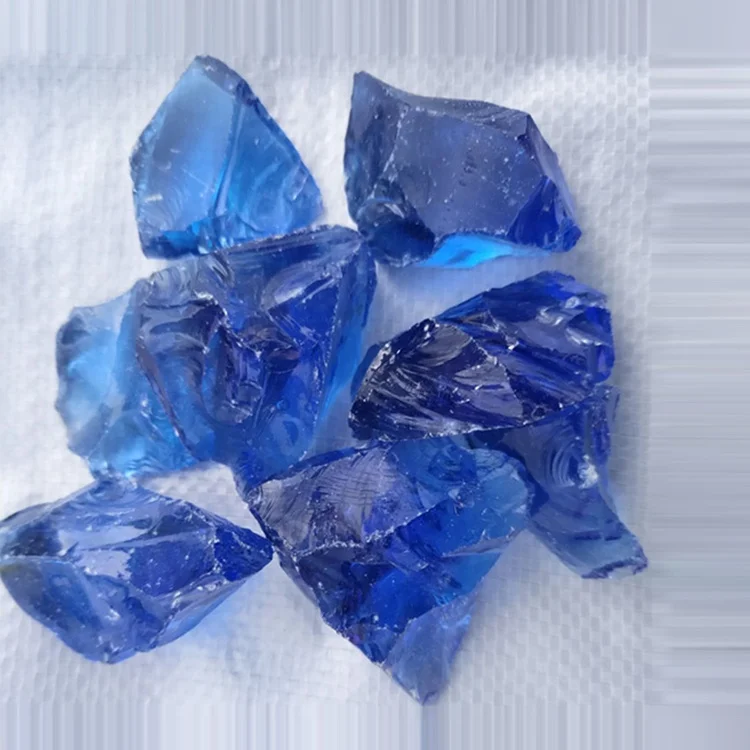 Оптовая Продажа Цветных больших ландшафтных шлаковых стеклянных камней для сада