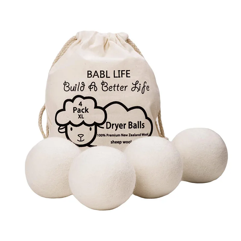 2023 100% Pure New Zealand Organic Wool Balls Dryer Balls Washing Machine Accessory Reusable Washer Laundry Balls