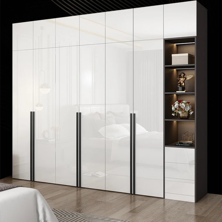 Luxury home hotel furniture modern wardrobe with dresser clothes closet