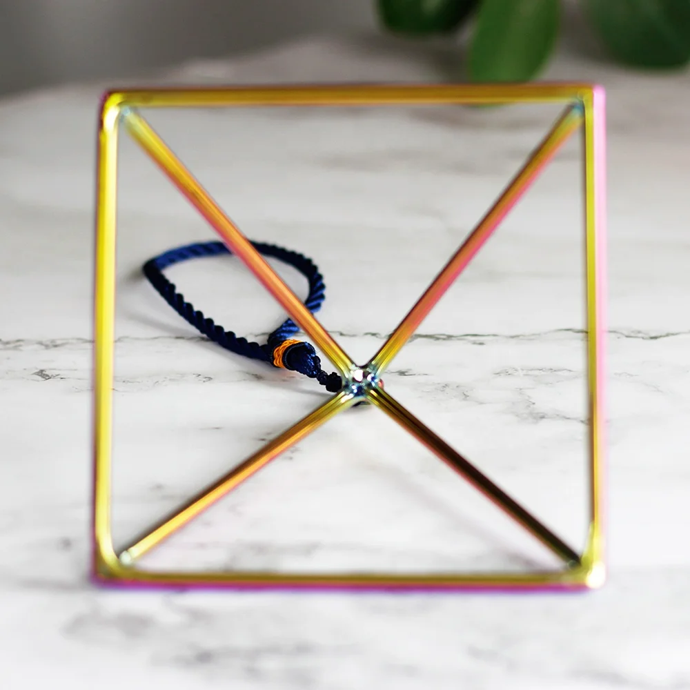 Хит продаж, пирамиды тела 3-14 дюймов для энергетической системы, балансирующие пирамиды с прозрачным кварцевым кристаллом, позолоченные пирамиды 7 цветов