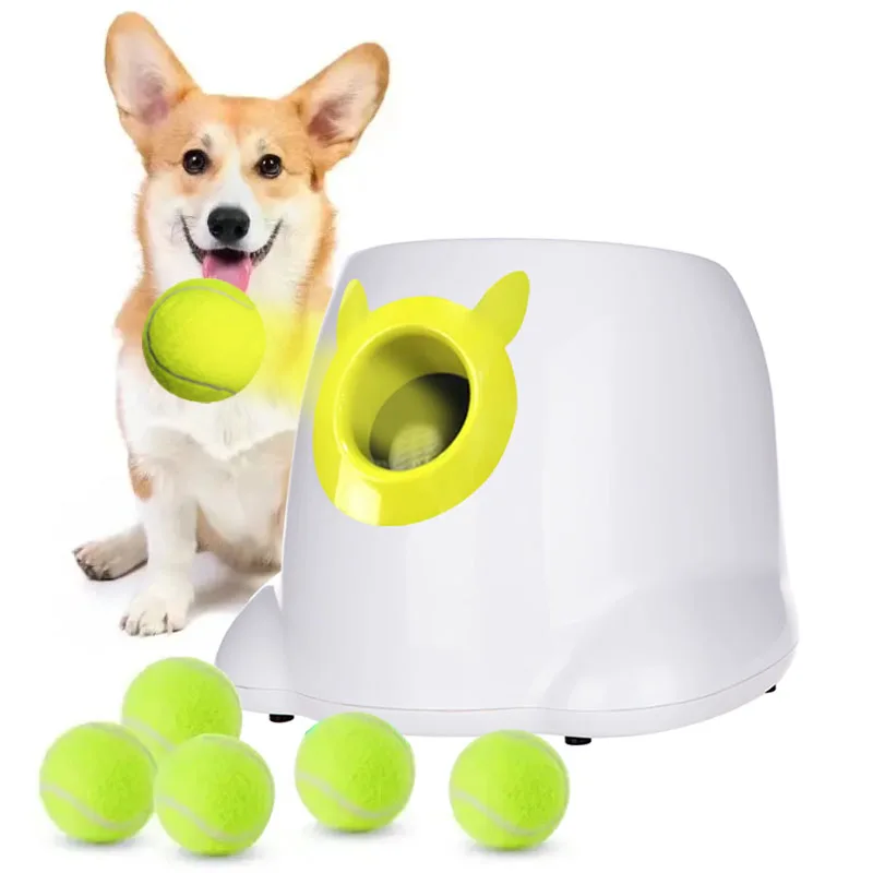 Hot Sale Automatic Dog Ball Thrower Launcher Adjustable Range Interactive Dog Fetch Machine Toy