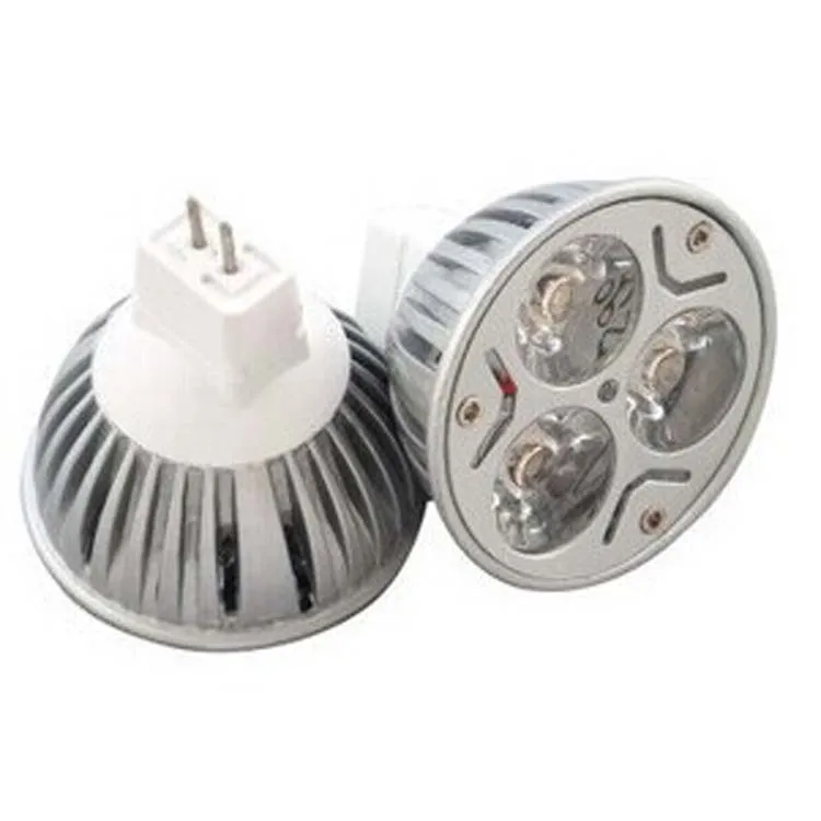 12V AC85-265V! 3-летняя гарантия! MR16 3W Светодиодный прожектор 300lm 3*1 Вт Светодиодный прожектор GU10 GU5.3 E27