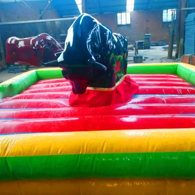 Rodeo mechanical bull inflatable bullfighting machine with arena mattress