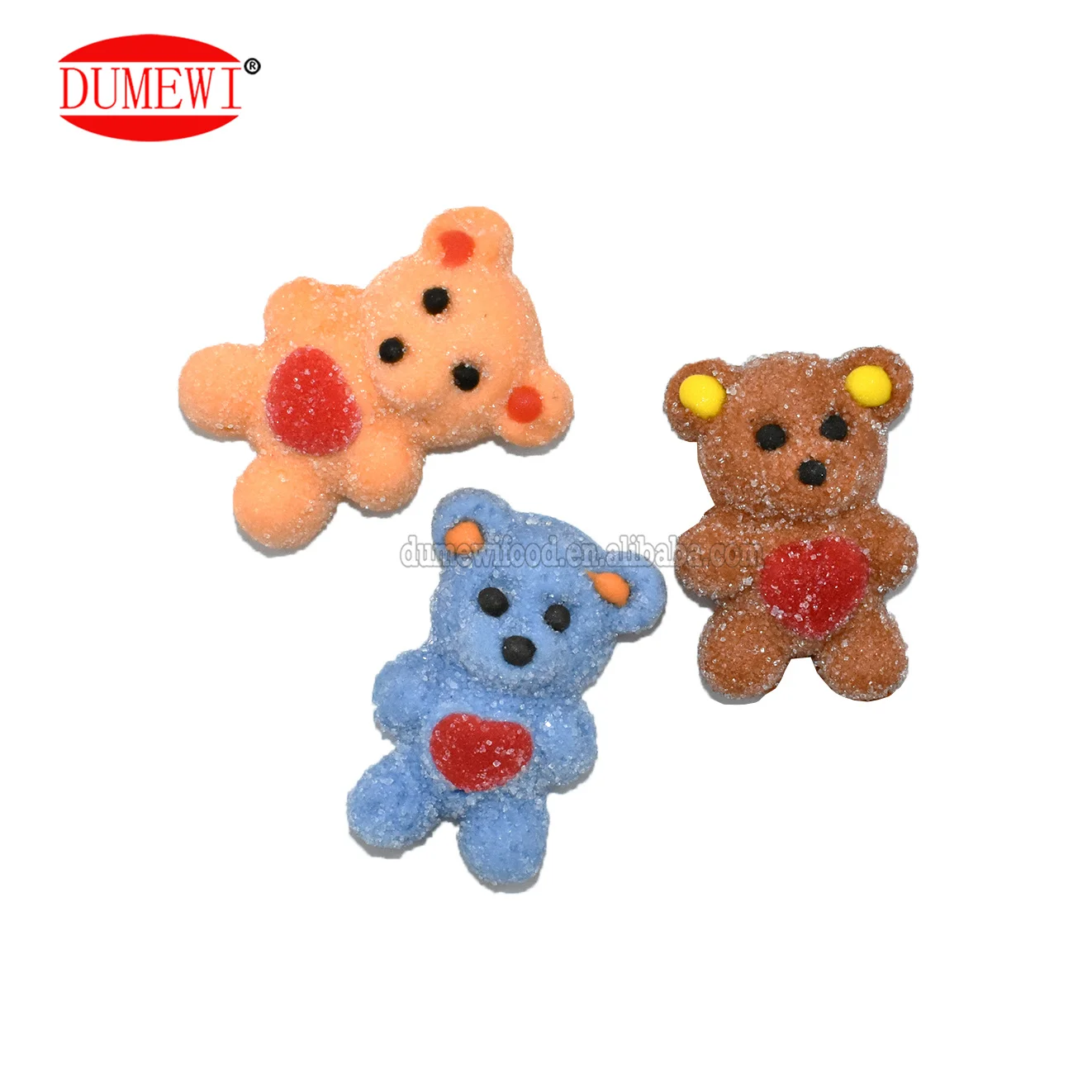 factory OEM bear shape sugar coated marshmallow