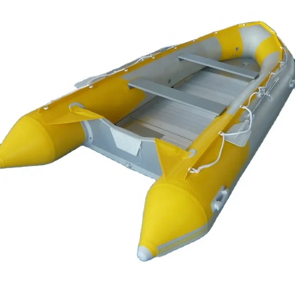 Aluminum Floor Inflatable Rescue Boat Hypalon/PVC Luxury Pontoon Boat