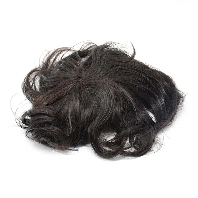 Wholesale Price Toupee 1b# Lace Human Hair Toupee Top Quality Frontal Nature Toupee Men