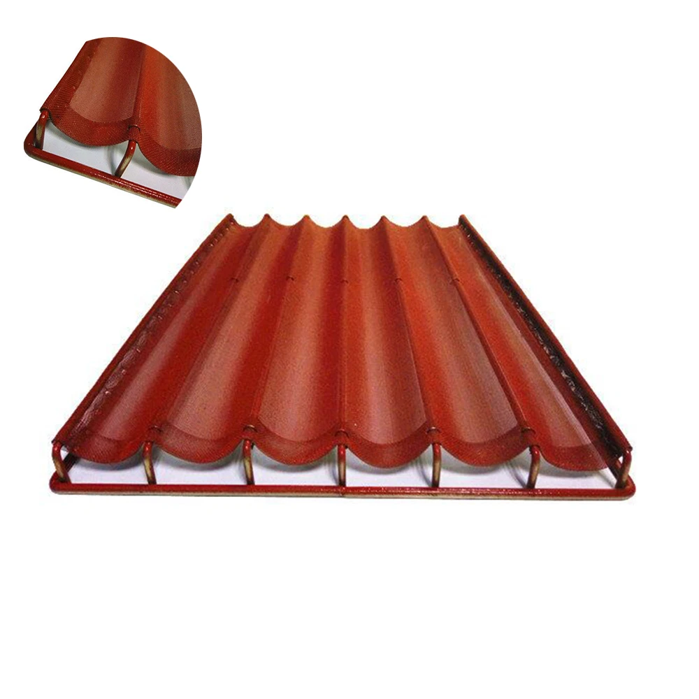 6 Rows Silicone Coating Stainless Steel Mesh Baguette Tray