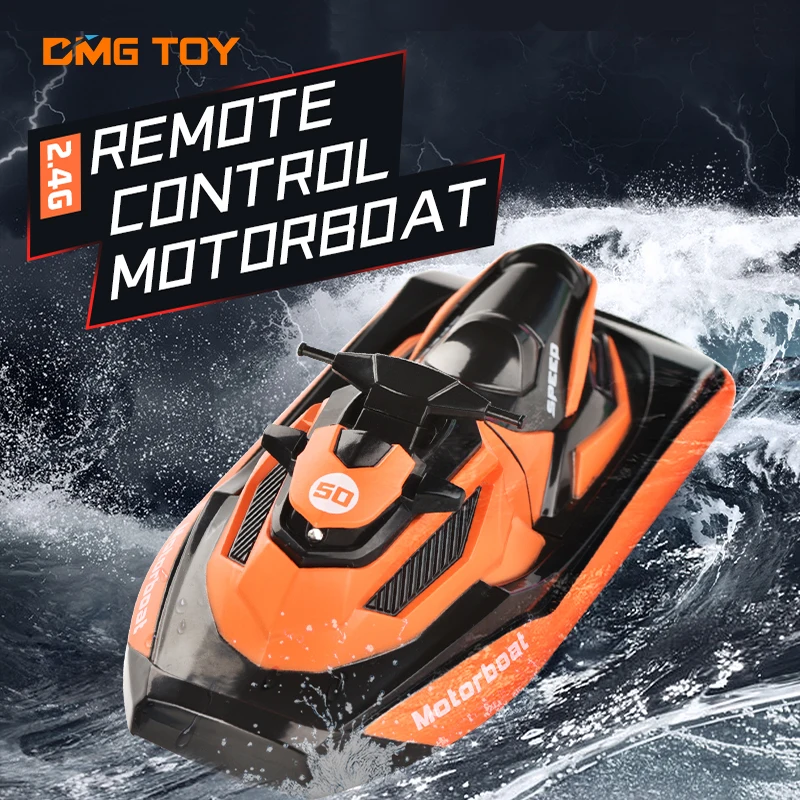New plastic 2.4g electric long distance high speed yacht racing ships remote control motor boat rc motorboat toys