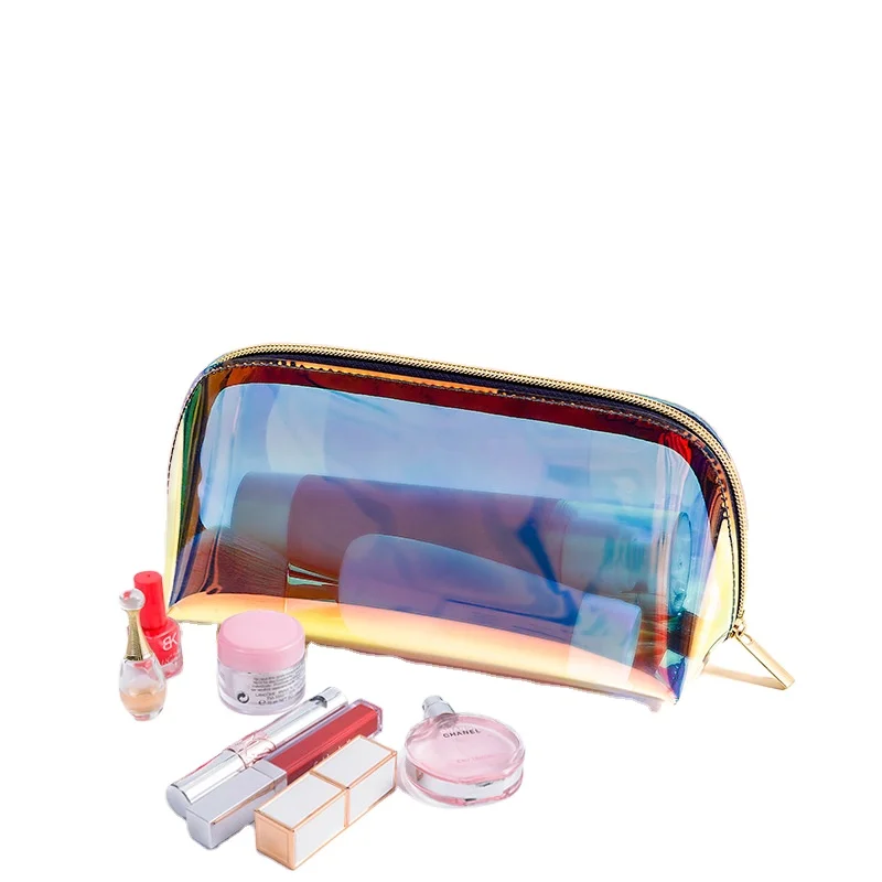 
Дорожная прозрачная сумка, блестящие Полиэстеровые косметички, мешочки на молнии 