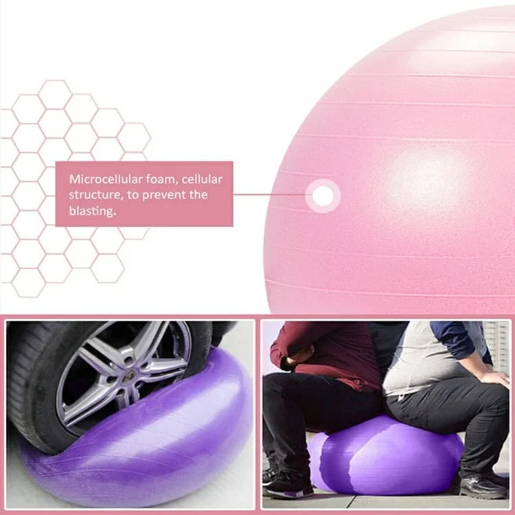 2024 New Anti Burst Yoga Exercise Ball Heavy Duty Swiss Ball 25cm 65cm  Premium Gym Ball for Balance Stability Physical Therapy