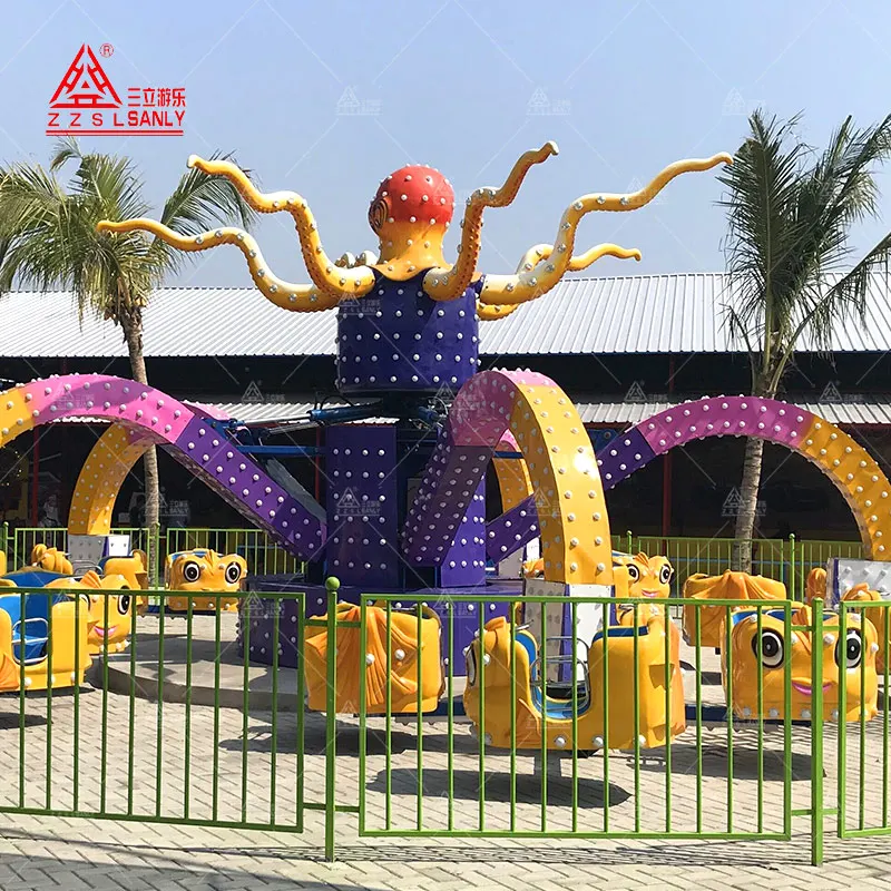 Fairground Attraction Funfair Manege Amusement Fun Park Equipment 30 Seats Merry Go Round Carousel Big Octopus Rides For Sale