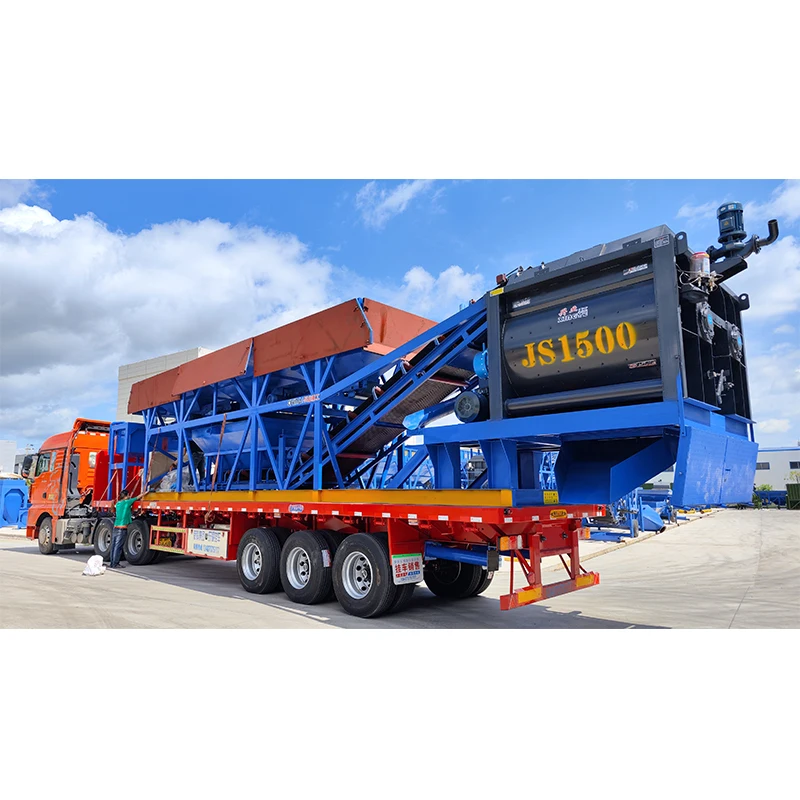 Factory Direct Sale 90m3/h Double Shaft Forced Mixer HZS90 Ready Mixed Concrete Batching Plant