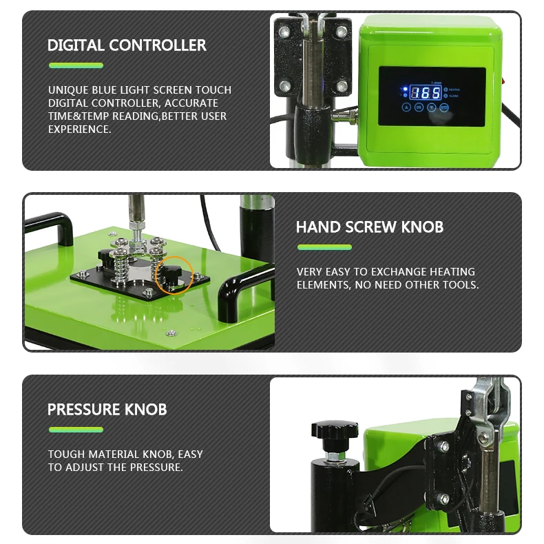 5 in 1 Combo Heat Press Machine Transfer Machine Authentic 15x15 Digital Heat Press 16x20 Swing Away Heat Press
