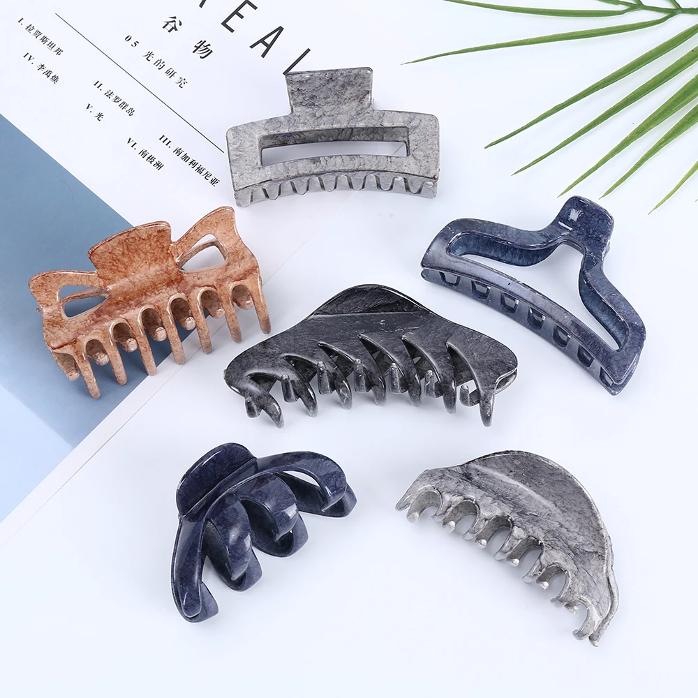 Taimeng Hair Claw Clip Manufacturers Wholesale Custom Plastic Marbled Clips for Thick Hairstyles