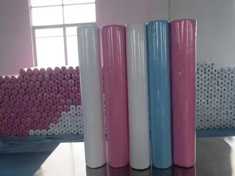 Wholesale Beauty Room Non Woven Disposable Bed Sheet Roll White Blue Medical Waterproof Sheet Paper Roll For Salon