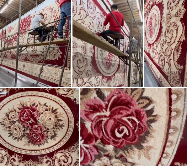 Fancy Persian Carpet Loop Pile Carpet Area Rug Washable Carpets and Rugs Living Room Custom Non Slip Mats Easy to Clean