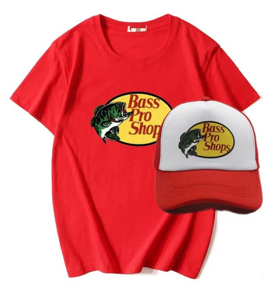 ZHEZHE 1 шт. можно настроить магазин Басс про шляпы и футболки на заказ повседневный подходящий комплект для мужчин женщин одежда