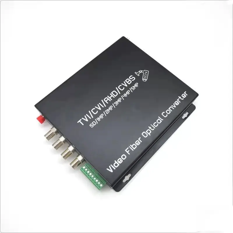 4Ch 5MP HD-AHD/HD-CVI/HD-TVI/CVBS 4-in-1 Video Fiber Converter