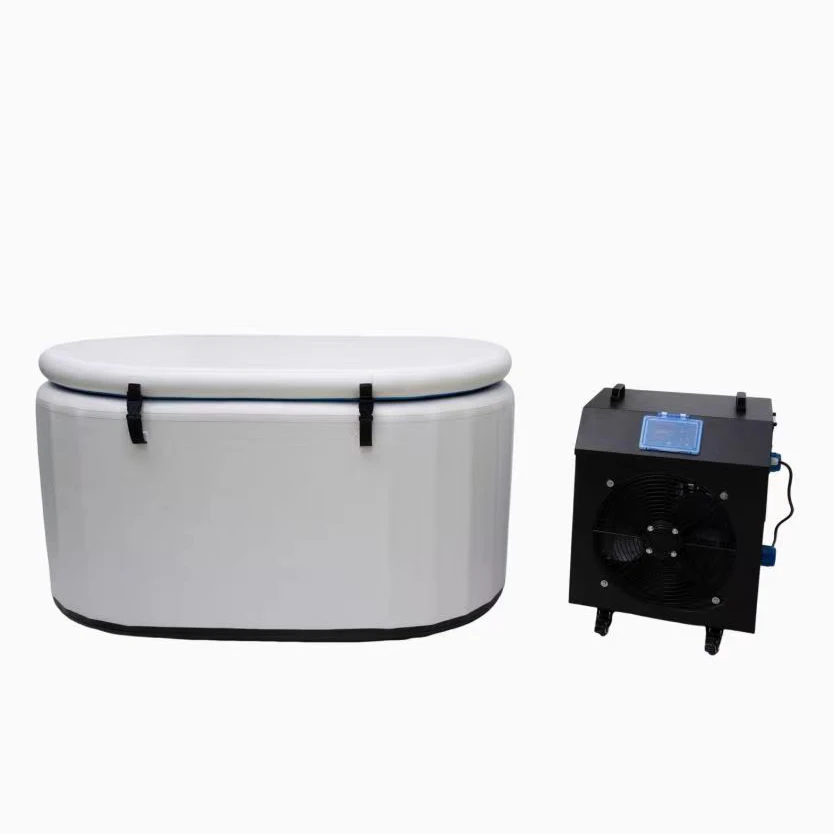 Custom Logo inflatable portable cold water bathtub ice barrel cold cold plunge tub kit with cooler