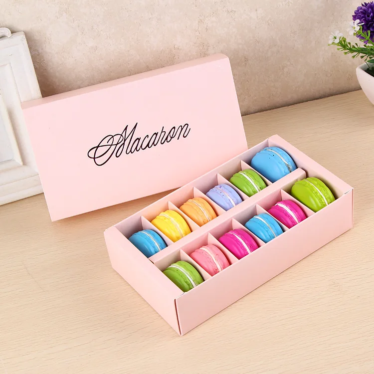 Wholesale Custom Design Logo Printing macarons box with insert Foldable Cake Cookie Bread Pastry Donuts Macaron Packaging Boxes