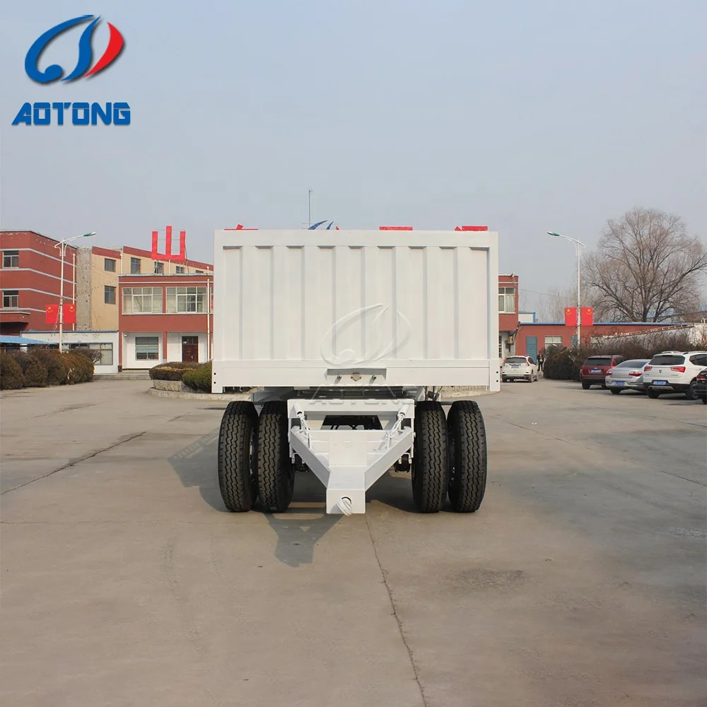 Full farm trailer/ China Factory Good Quality 2/3 Axle Dump Draw Bar Trailer Full Trailer