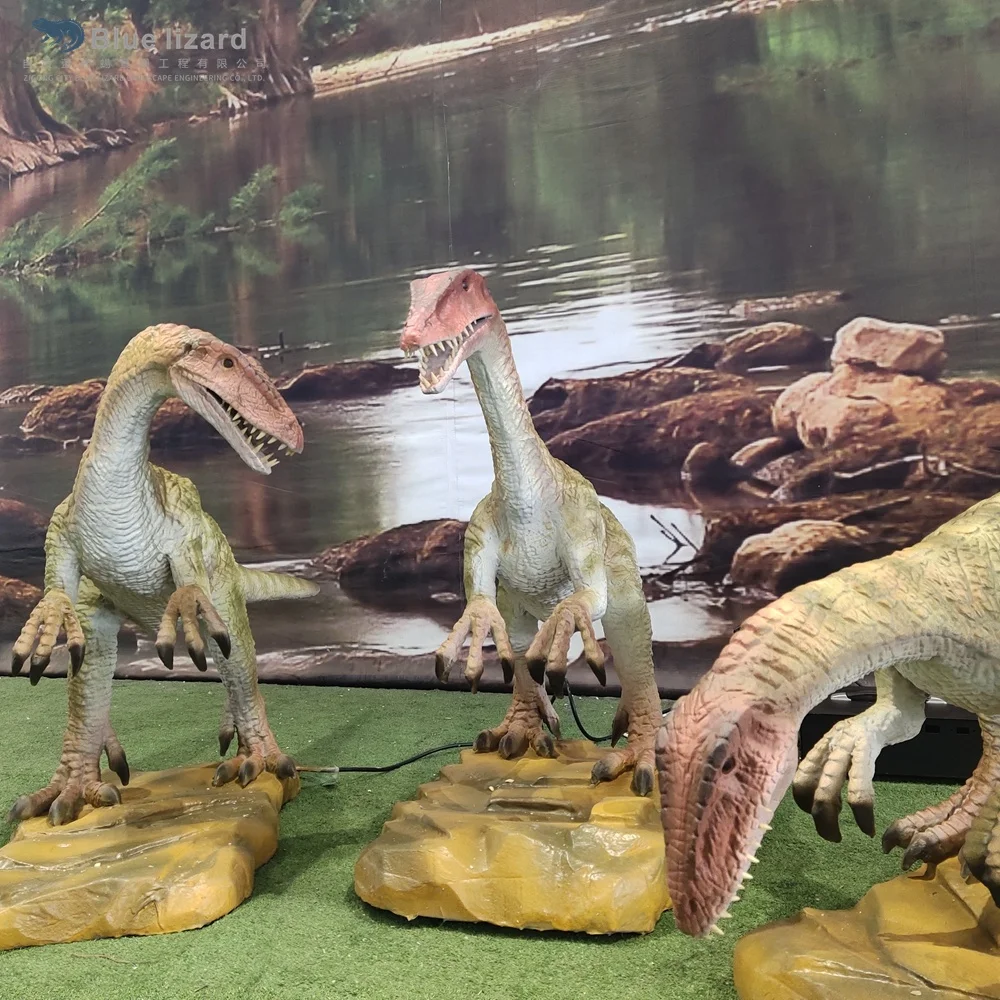 Theme Park  Small Size Dinosaur Statue T-Rex Model Animatronics Coelophysis For Sale
