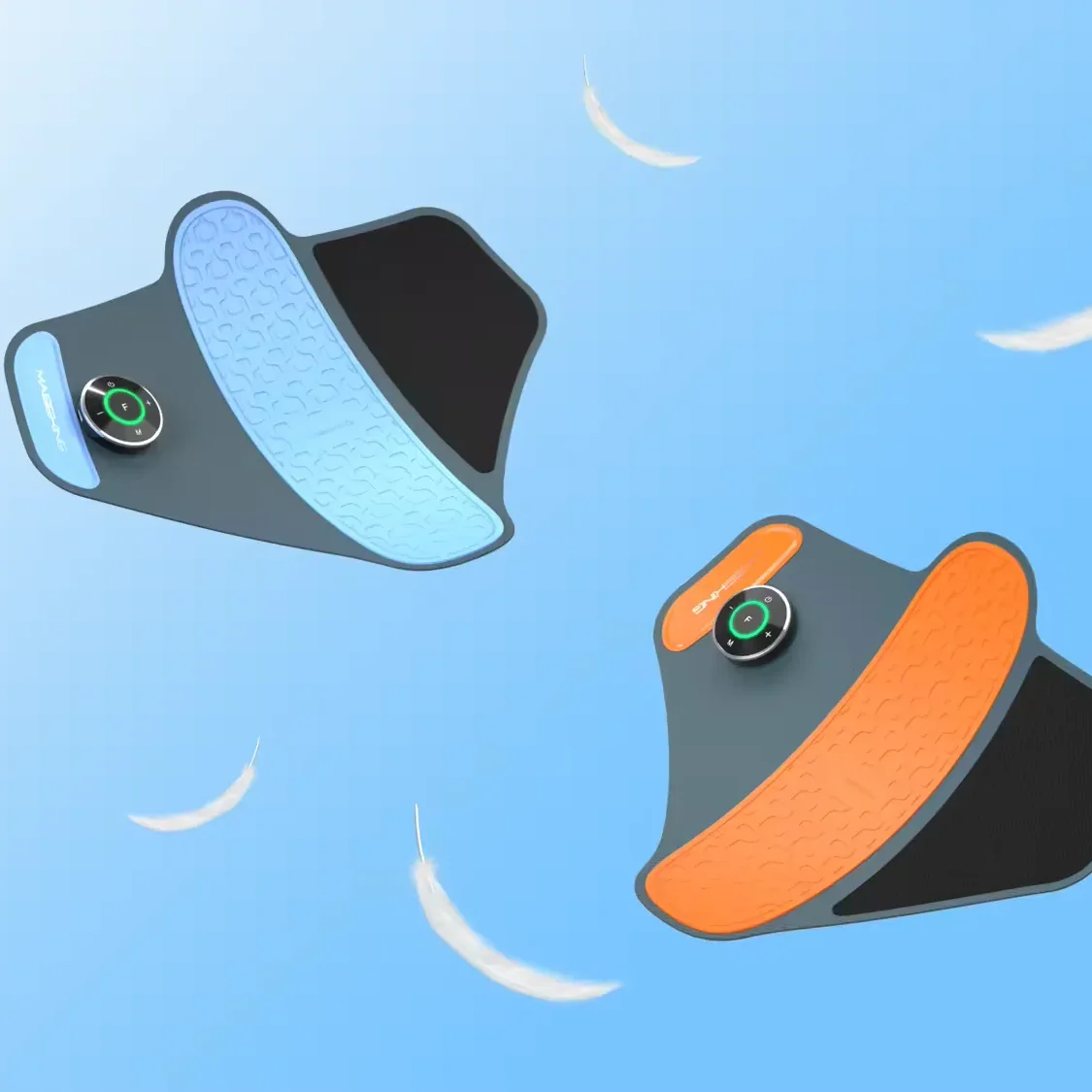 EMS Foot Stimulator Massager with Remote Control, 2-in-1 Back Massager & Legs Foot Circulation