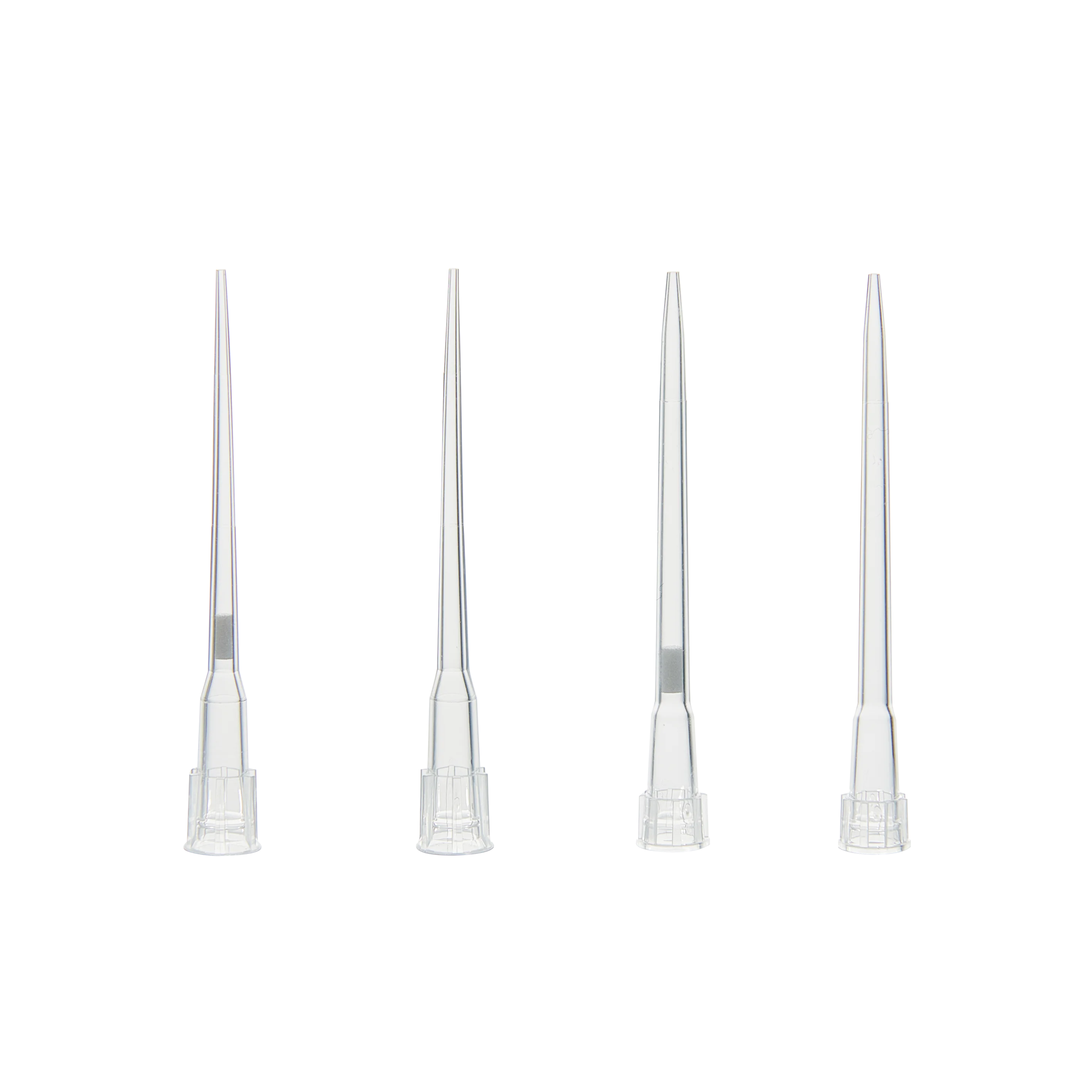 Transparent lab pipettes racked Eppendorf plastic pipette tips compatible for Agilent