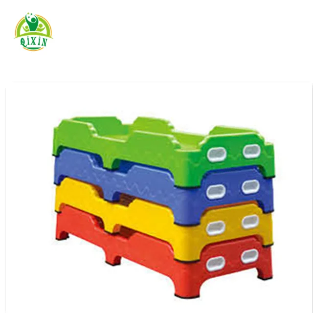 Kindergarten used child care beds classroom furniture for kindergarten plastic stackable children bed