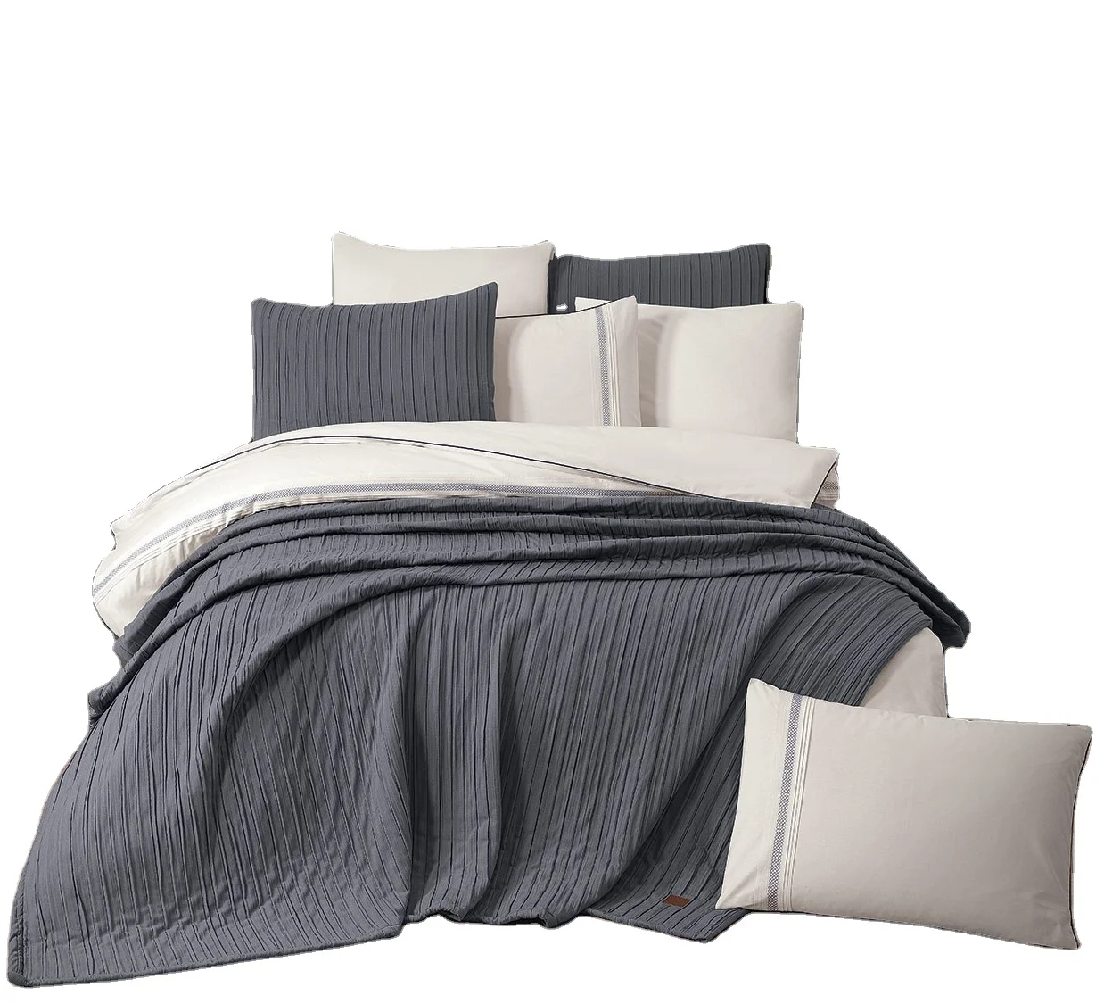 Уникальный комфортный джинсовый двухсторонний хлопковый полный комплект 9 штук Сделано в Турции OEM высококачественный продукт для спальни удобное постельное