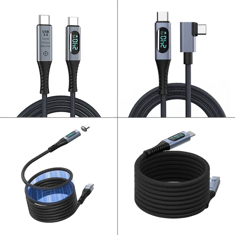 Digital Readout USB4.0 240W 40Gbps USB4 Thunderbolt USB 4 Type c short cable usn4.08K HB For Phone Laptop Projector Transmission