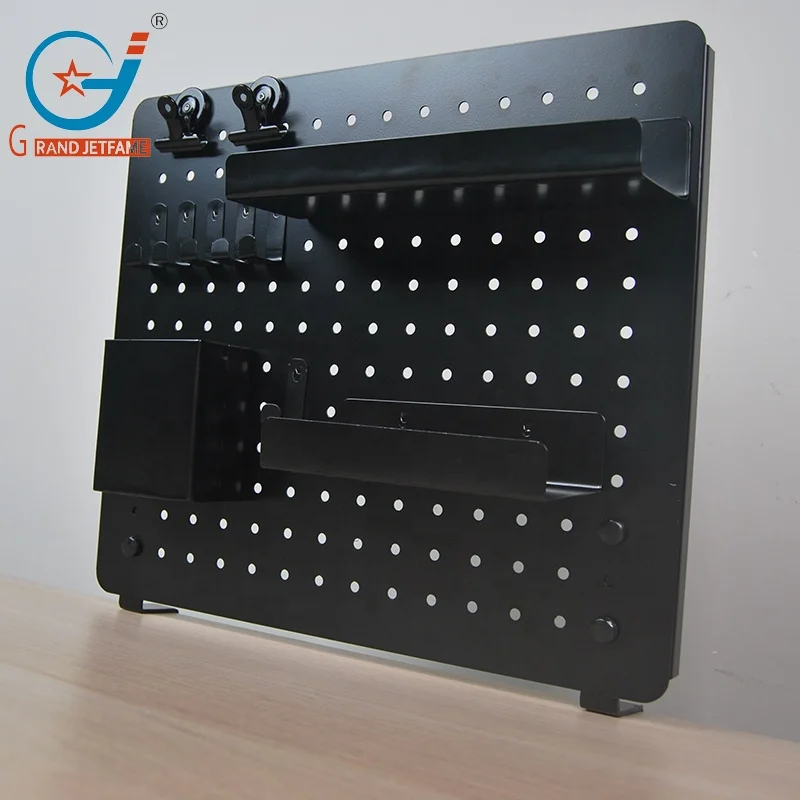 Metal Table Top Hole Orifice Plate Shelf Storage Rack,Computer Desk Rack