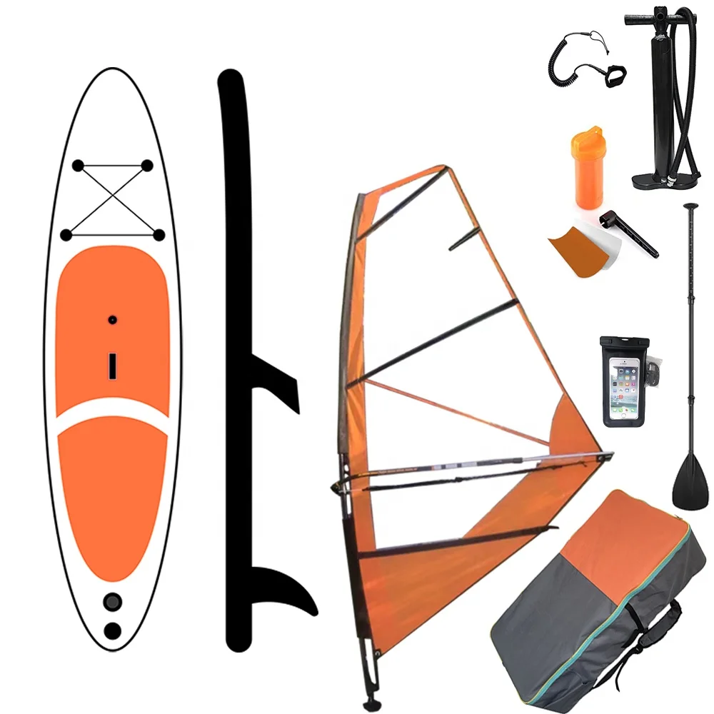 BSCI / EN OEM customizable inflatable sup paddle board inflatable windsurf wind surf sail surfing sail paddle board isup