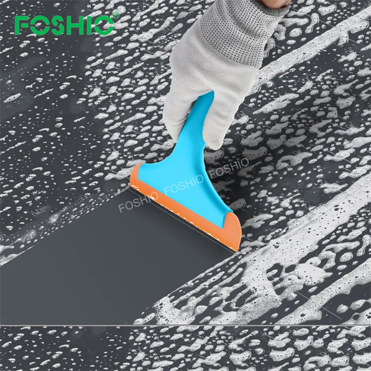 Пластиковый резиновый скребок для льда Foshio с индивидуальным дизайном инструмент очистки снега