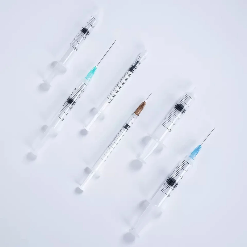 Медицинский одноразовый пластиковый шприц Luer Lock Slip для инъекции подкожных инъекций и иглы