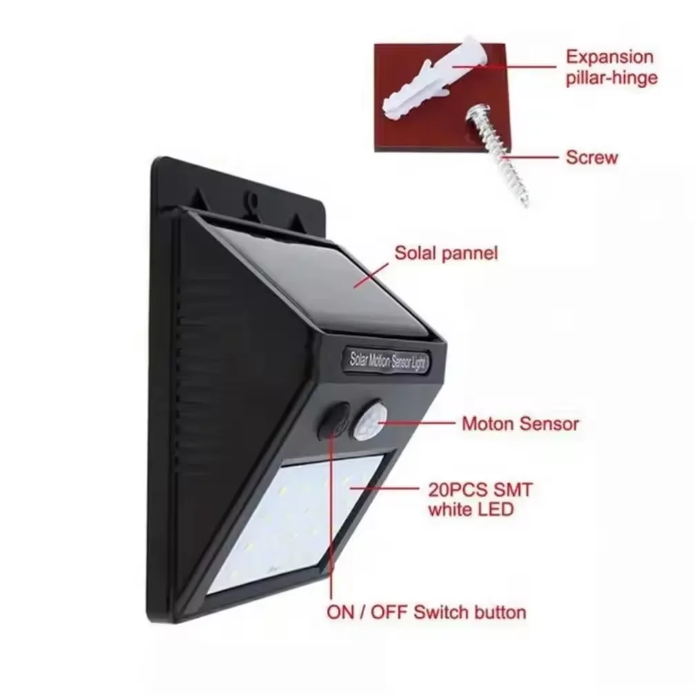 Howlighting 20 LED Solar Motion Sensor Wall Light