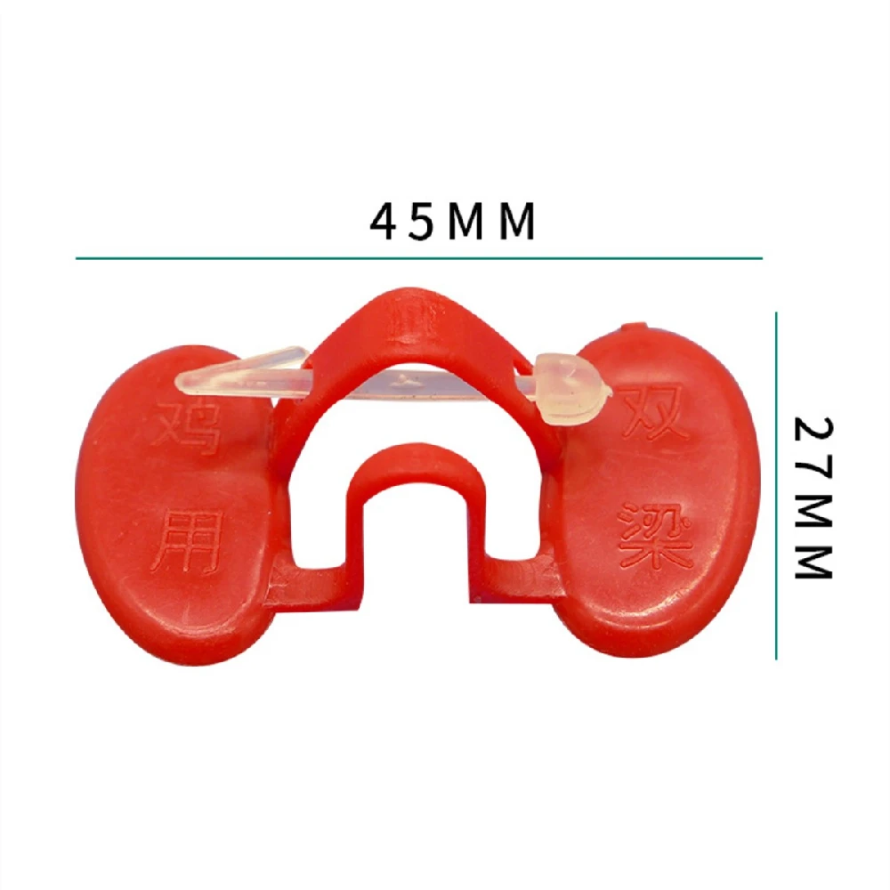 Red Plastic Anti-pecking Poultry Equipment Chickens Eye glasses Chicken eye protector Poultry Eye Glasses