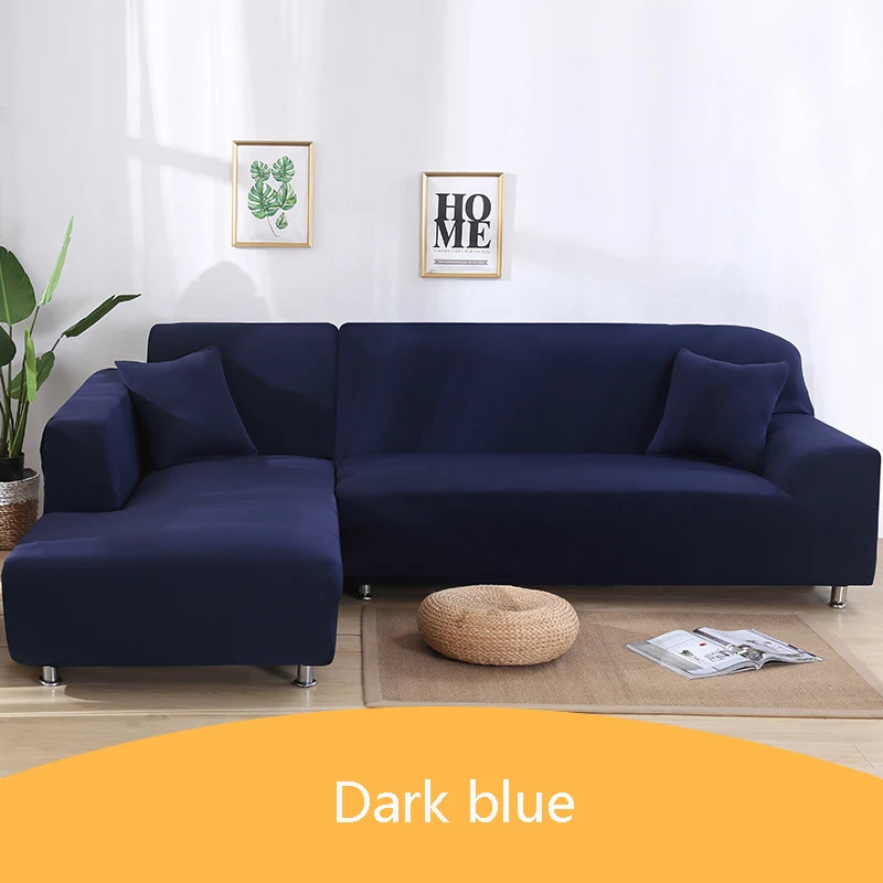Household Home Three-seater Cheap Fabric Elastic Stretch All-inclusive l Shape Sofa Cover Set Couch Covers