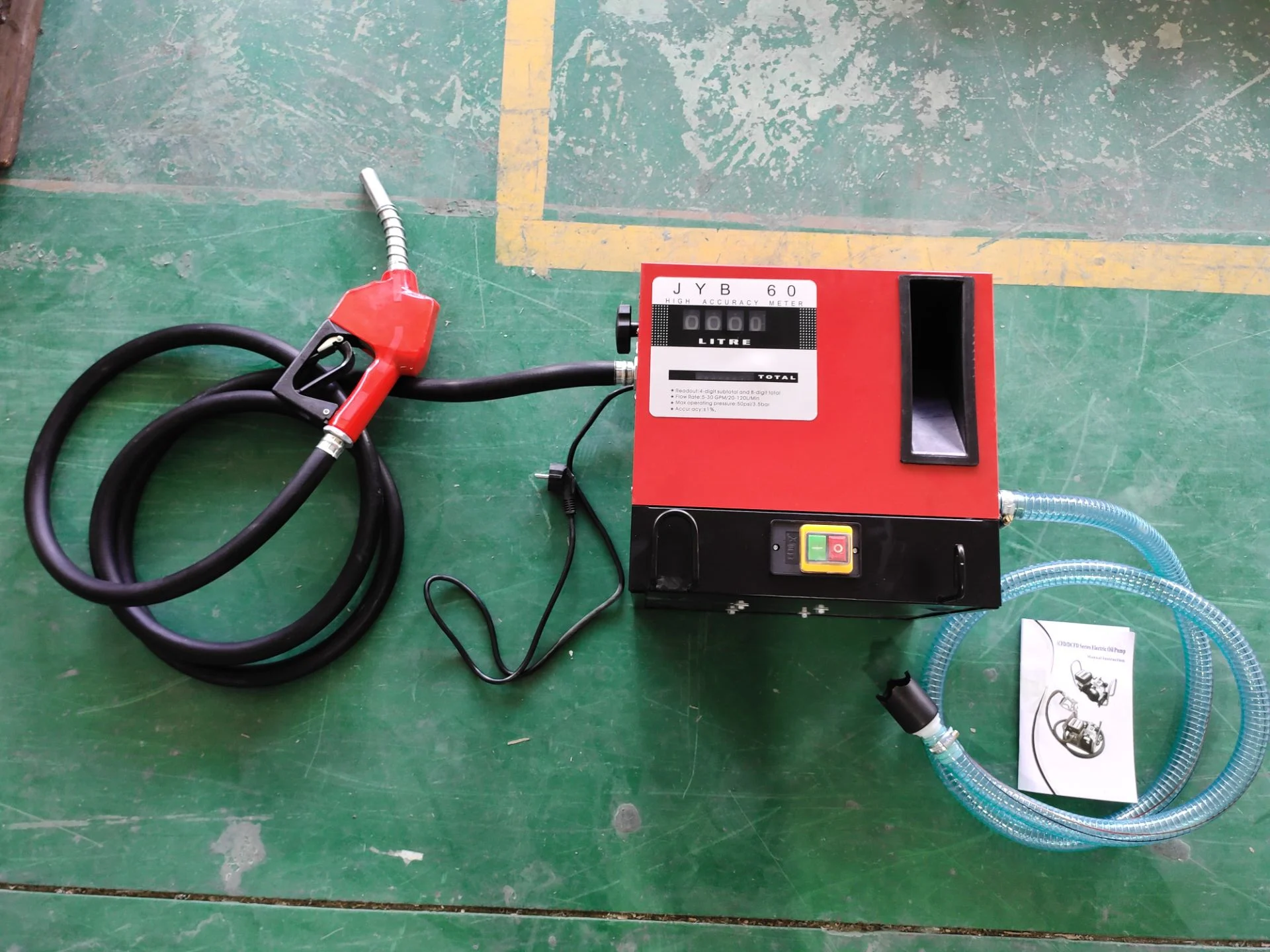 AC Fuel Pump Transfer Kit Portable Fuel Dispenser Pump Set  230v Mini Diesel Transfer Refueling Equipment with Meter