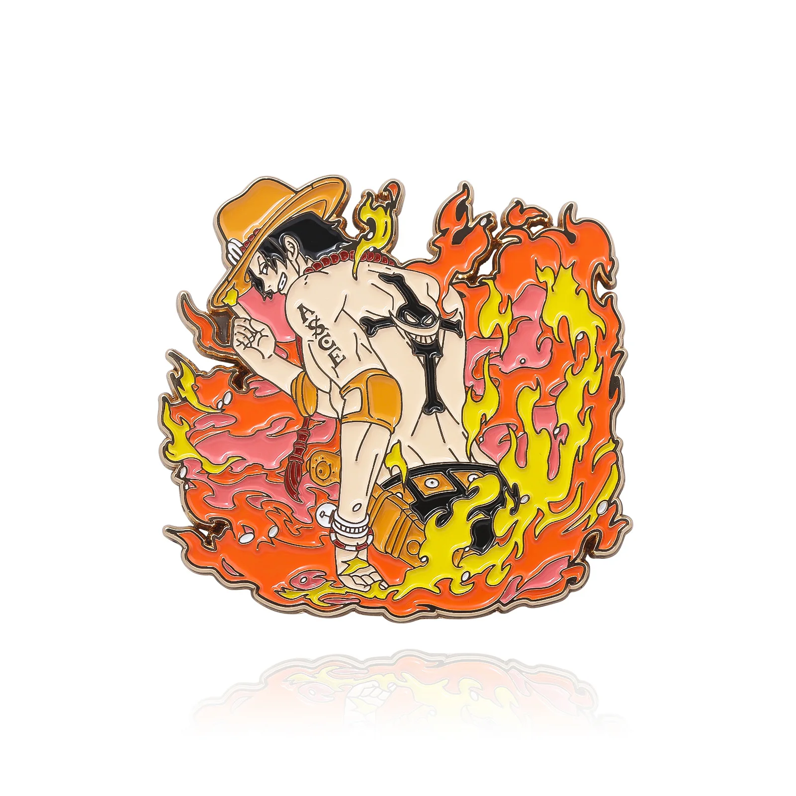 Japan Anime Metal Badge One 1 Piece Luffy ACE Eren Figure Brooch Pins