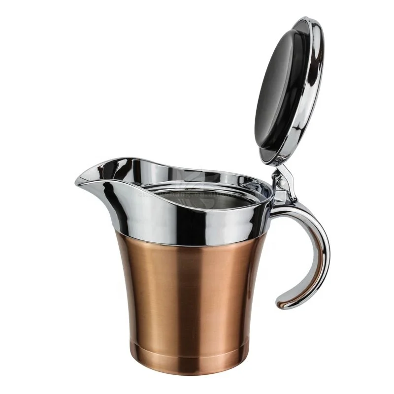 400ml Hot Sale New Style Custom Stainless Steel Thermo Gravy Boat Sauce Jug Sauce Bowl Insulated Jug