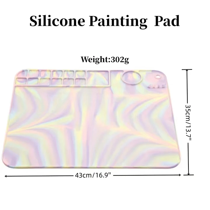 Silicone Kids Painting Mat With Water Cup Collapsible And Paint Holder DRAWING BOARD 3 Colors can choose